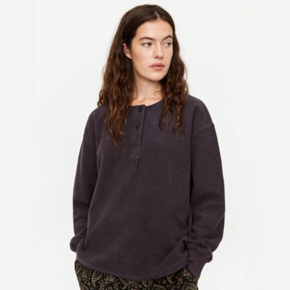 Girls of Dust Papillon Organic Cotton Fleece Sweatshirt Black Size XS NWT - Picture 1 of 7